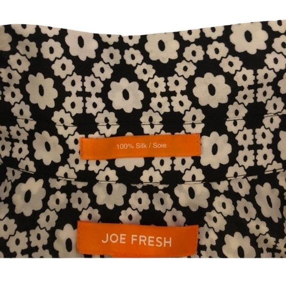 Joe Fresh NWOT 100% silk blouse button down - size L - Picture 4 of 4